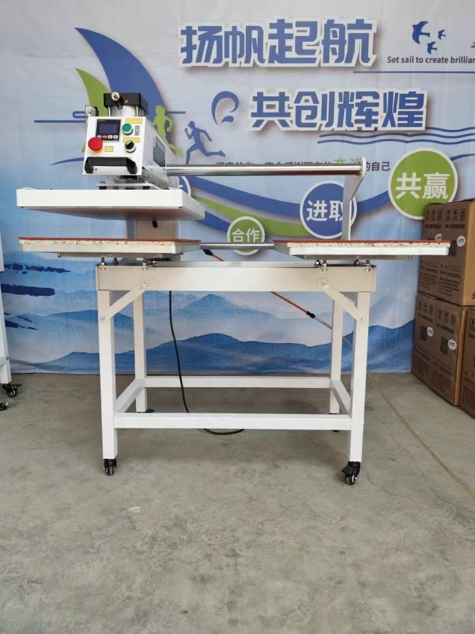 Commercial Fabric Printing Machine - 40*60cm デュアルベッド昇華型ヒートプレス機 スポーツウェアジャージーTシャツ生地印刷用熱転写装置