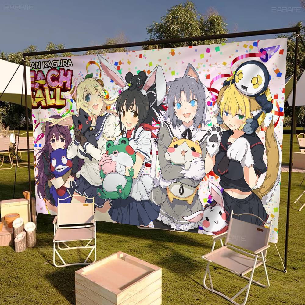 Commercial Printing Company - S-神楽（Senran Kagura）の高品質印刷による商業広告用旗、パーティー用バナー