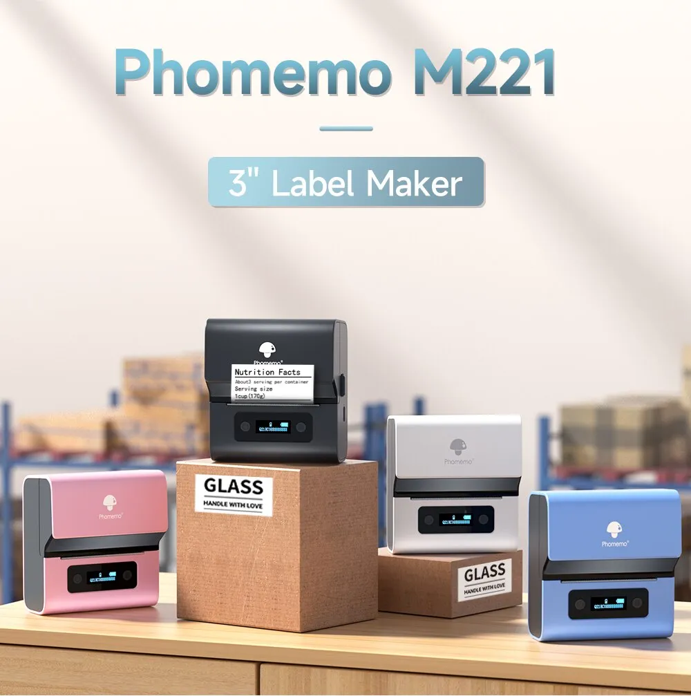 リアルフォメモM221 3インチ防水耐油バーコードプリンター - Barcode Printer のレビューと価格