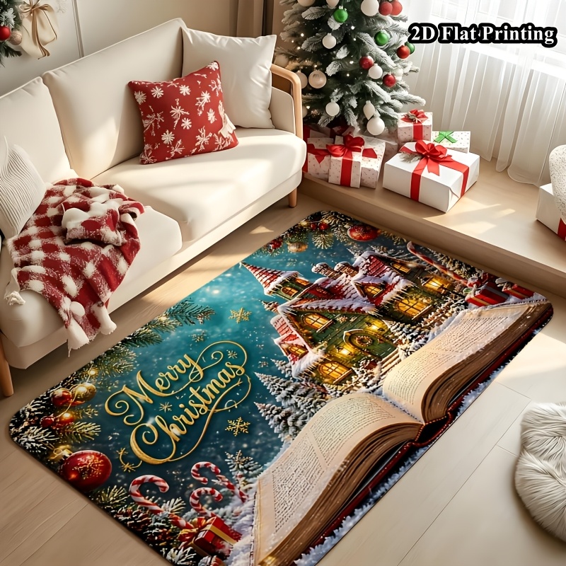 1枚入り、2Dフラットデザインのクリスマス柄ラグ。魔法の本か - Commercial Book Printing Machines のレビューと価格